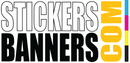 Logo for StickersBanners.com with a black and white color scheme. Logo for StickersBanners.com with a black and white color scheme.