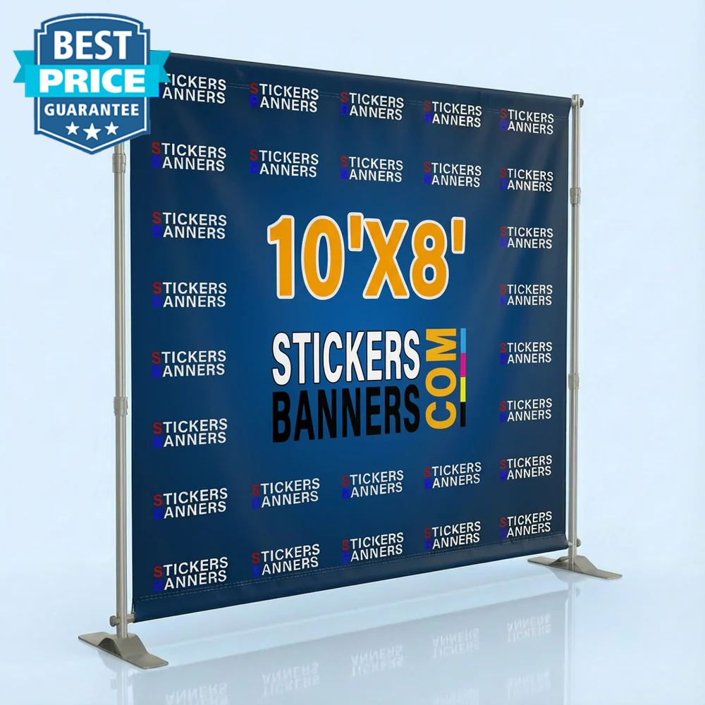 10'x8' Step and Repeat Banner with Stand