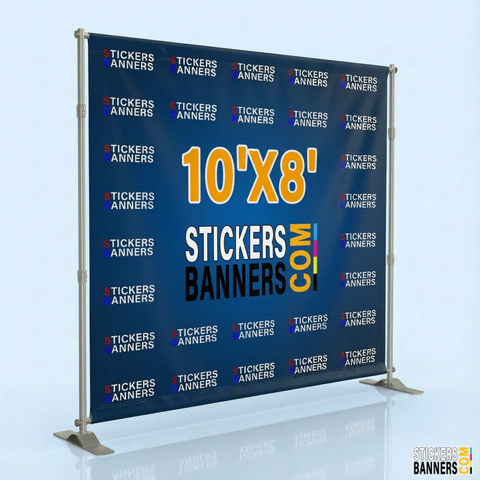 10'x8' Step and Repeat Banner with Stand