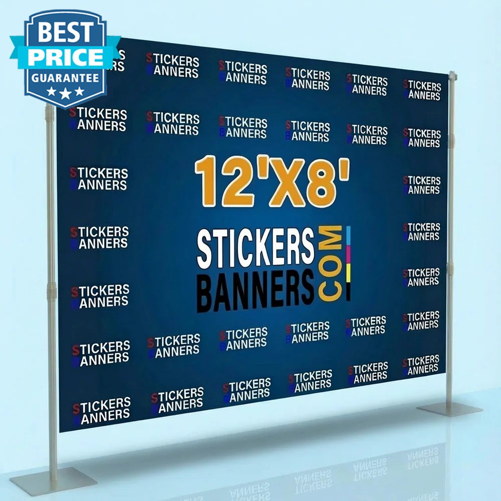 12' x 8' Step and Repeat Banner with Stand