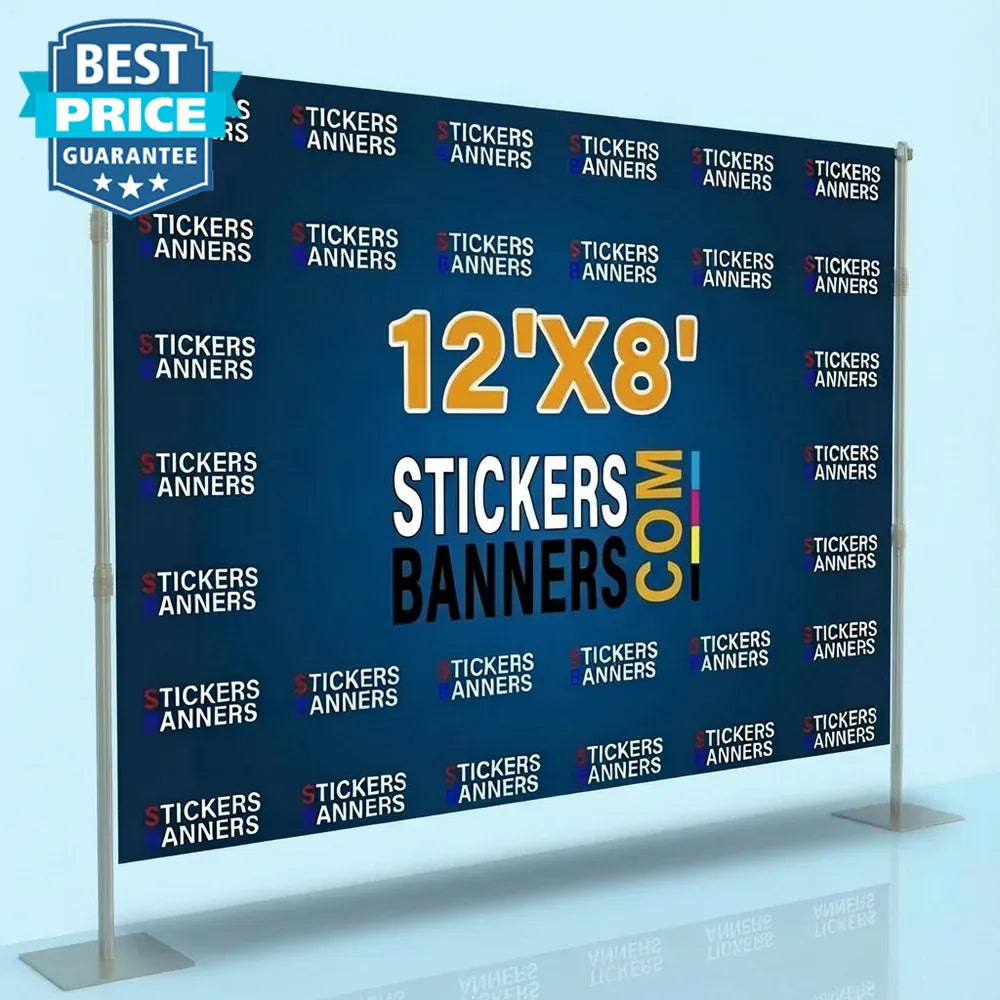 12' x 8' Step and Repeat Banner with Stand