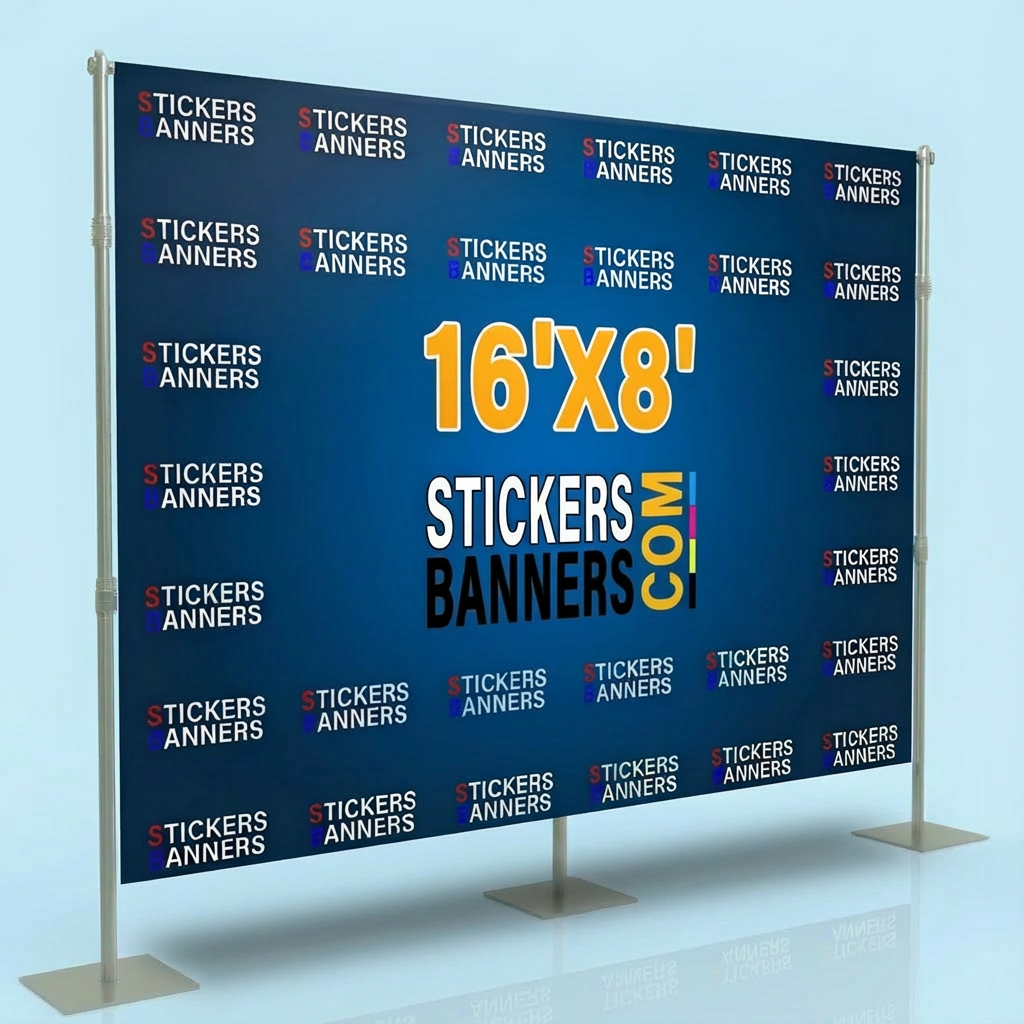 16'x8' Step and Repeat Banner with Stand