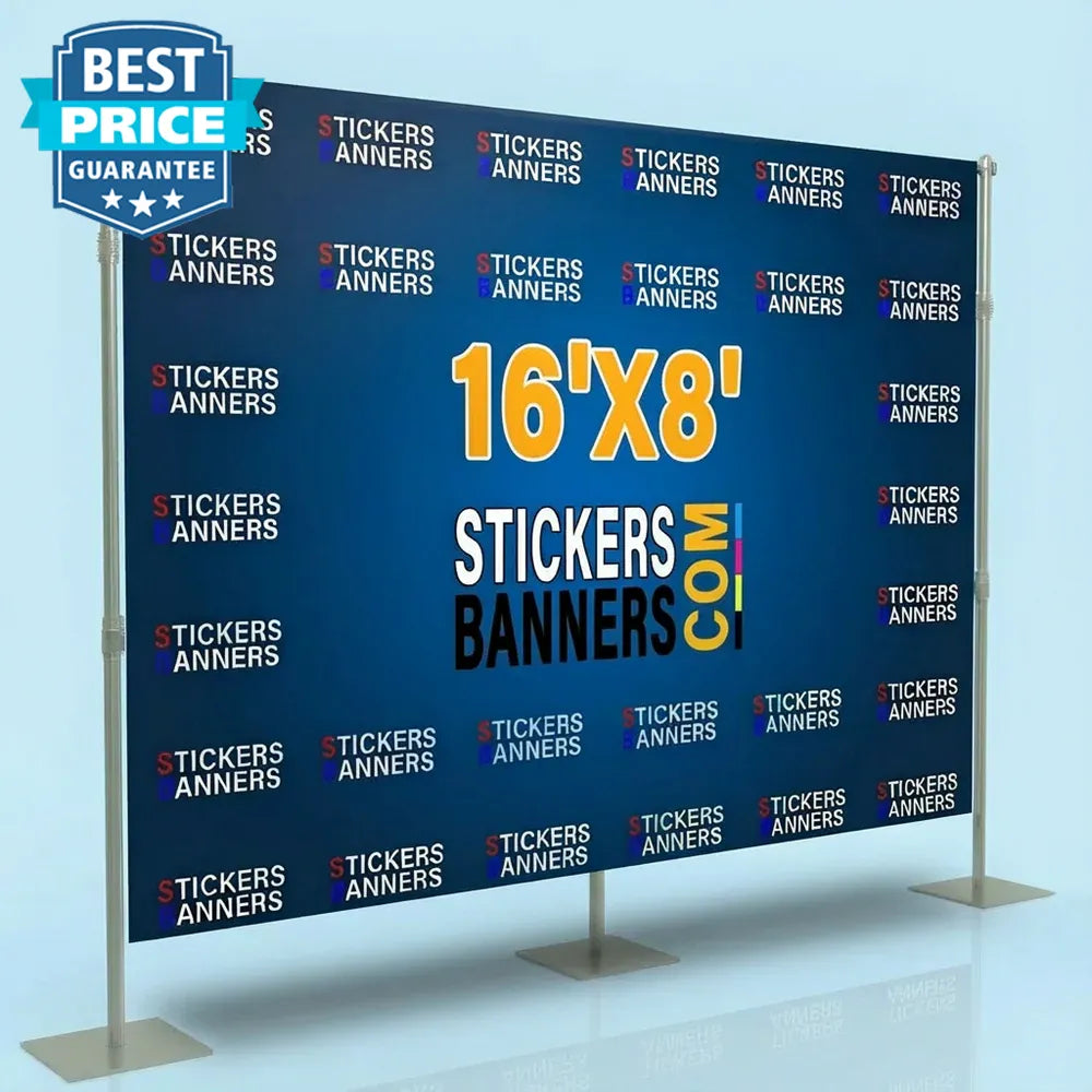 16'x8' Step and Repeat Banner with Stand
