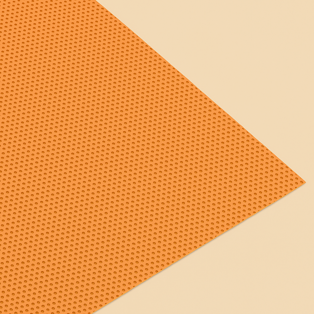 Orange textured fabric on a beige background