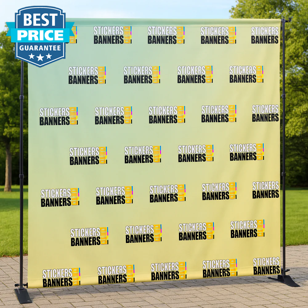 Fabric Step and Repeat Banner with Stand