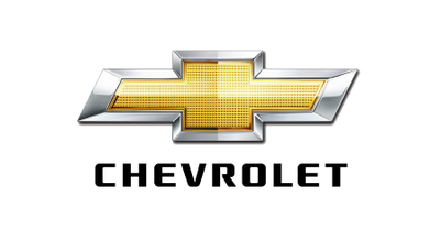 Chevrolet logo with a shiny, reflective design on a white background