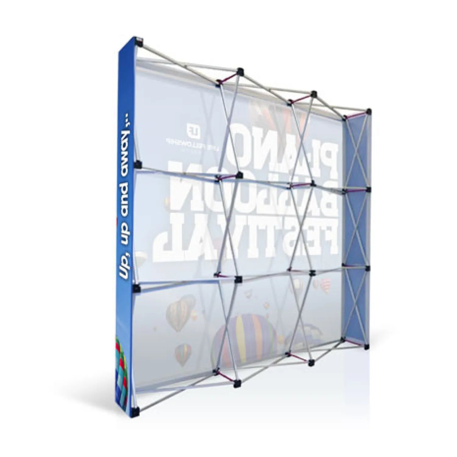 Fabric Pop Up Display Backdrop with Stand and Red Carpet 6